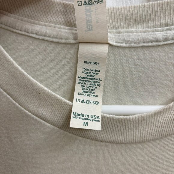 The Backseat Lovers Merch Tom's Tee Tom Mop Beige Graphic Made in USA Organic M - Picture 5 of 9